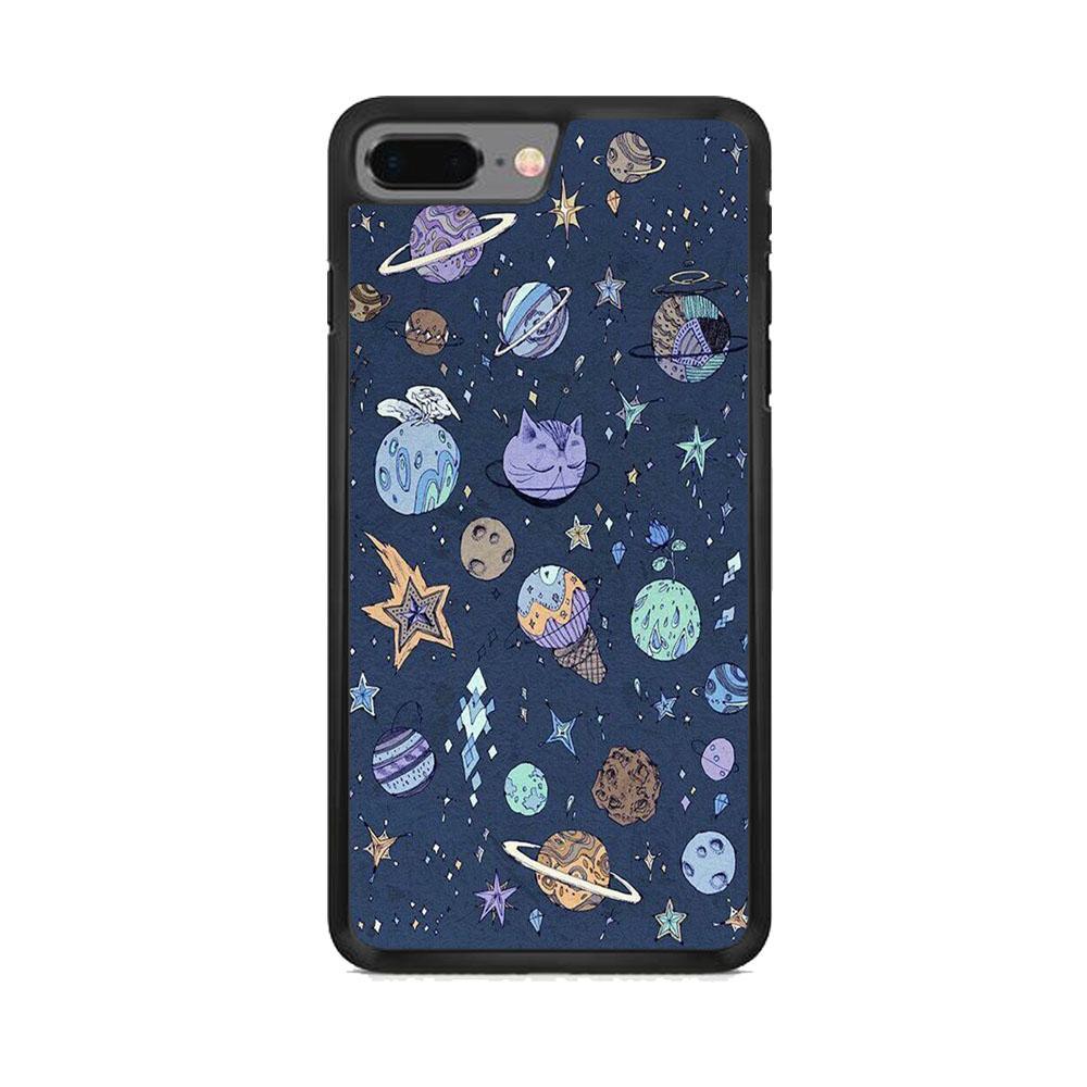 Universe Planet Cosplay iPhone 8 Plus Case-Rubber Black (2D Case)-Oxvistore
