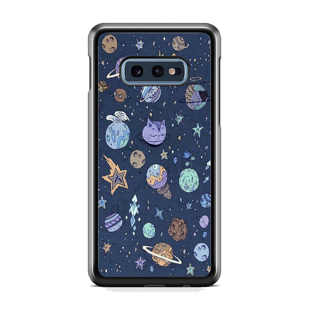 Universe Planet Cosplay Samsung Galaxy S10E Case-Rubber Black (2D Case)-Oxvistore