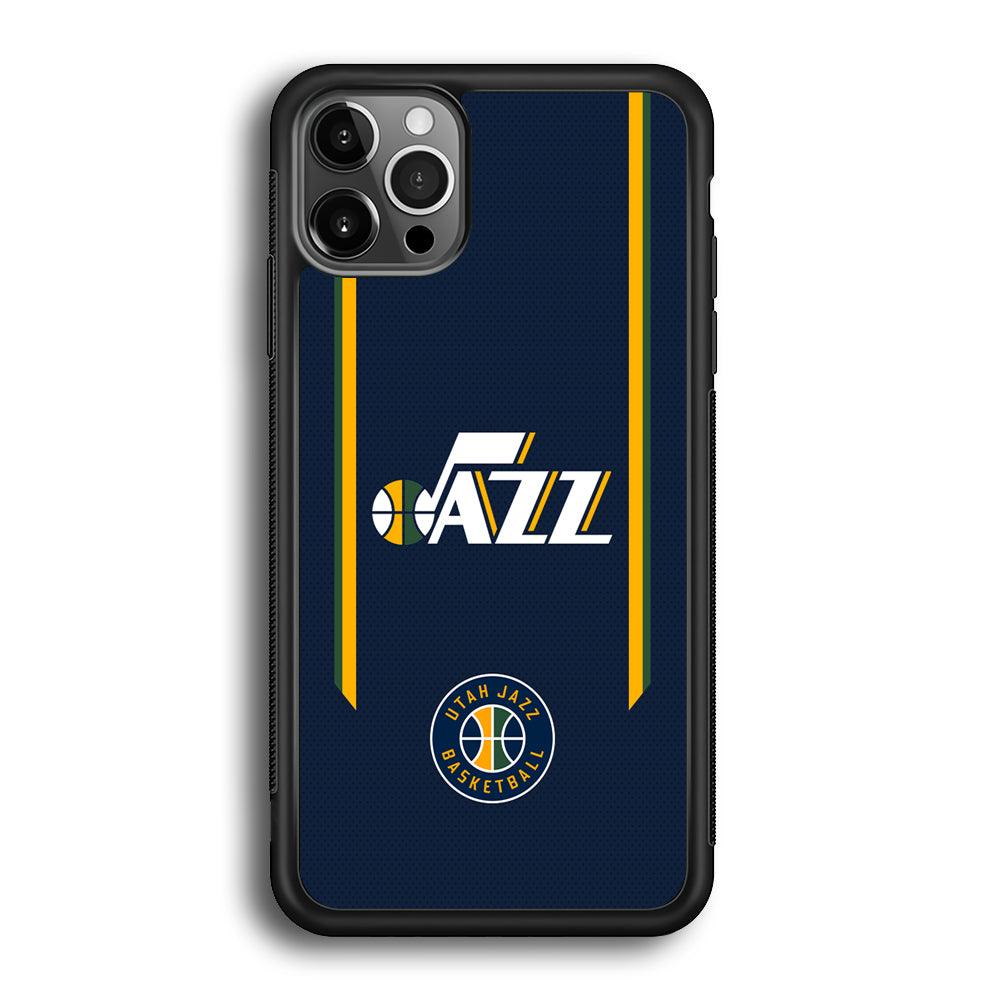Utah Jazz Color to Inspire iPhone 12 Pro Case-Rubber Black (2D Case)-Oxvistore