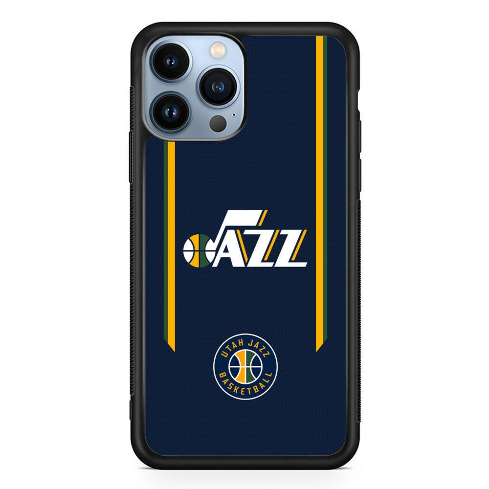 Utah Jazz Color to Inspire iPhone 14 Pro Case-Rubber Black (2D Case)-Oxvistore