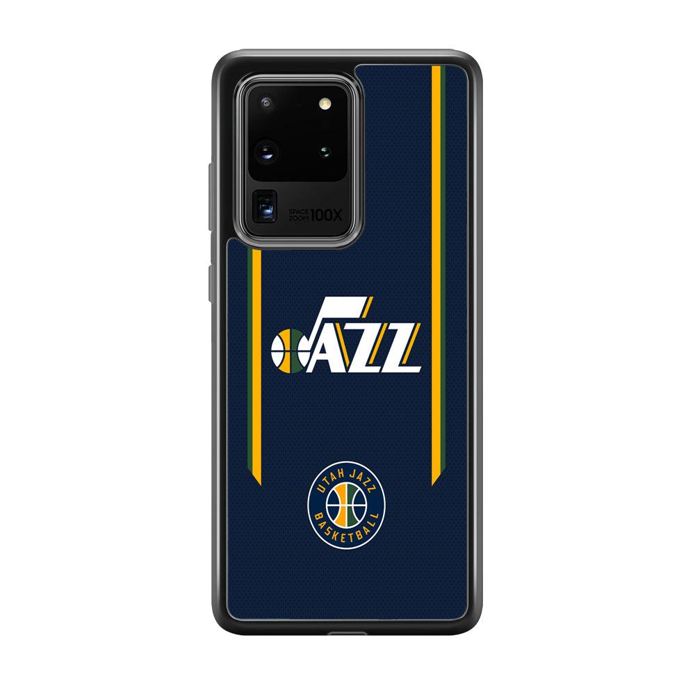 Utah Jazz Color to Inspire Samsung Galaxy S20 Ultra Case-Rubber Black (2D Case)-Oxvistore