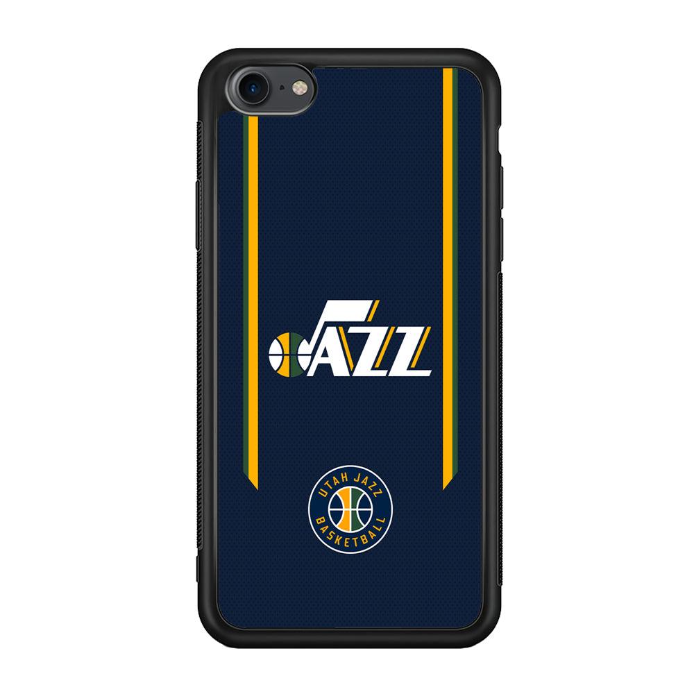 Utah Jazz Color to Inspire iPhone 8 Case-Rubber Black (2D Case)-Oxvistore