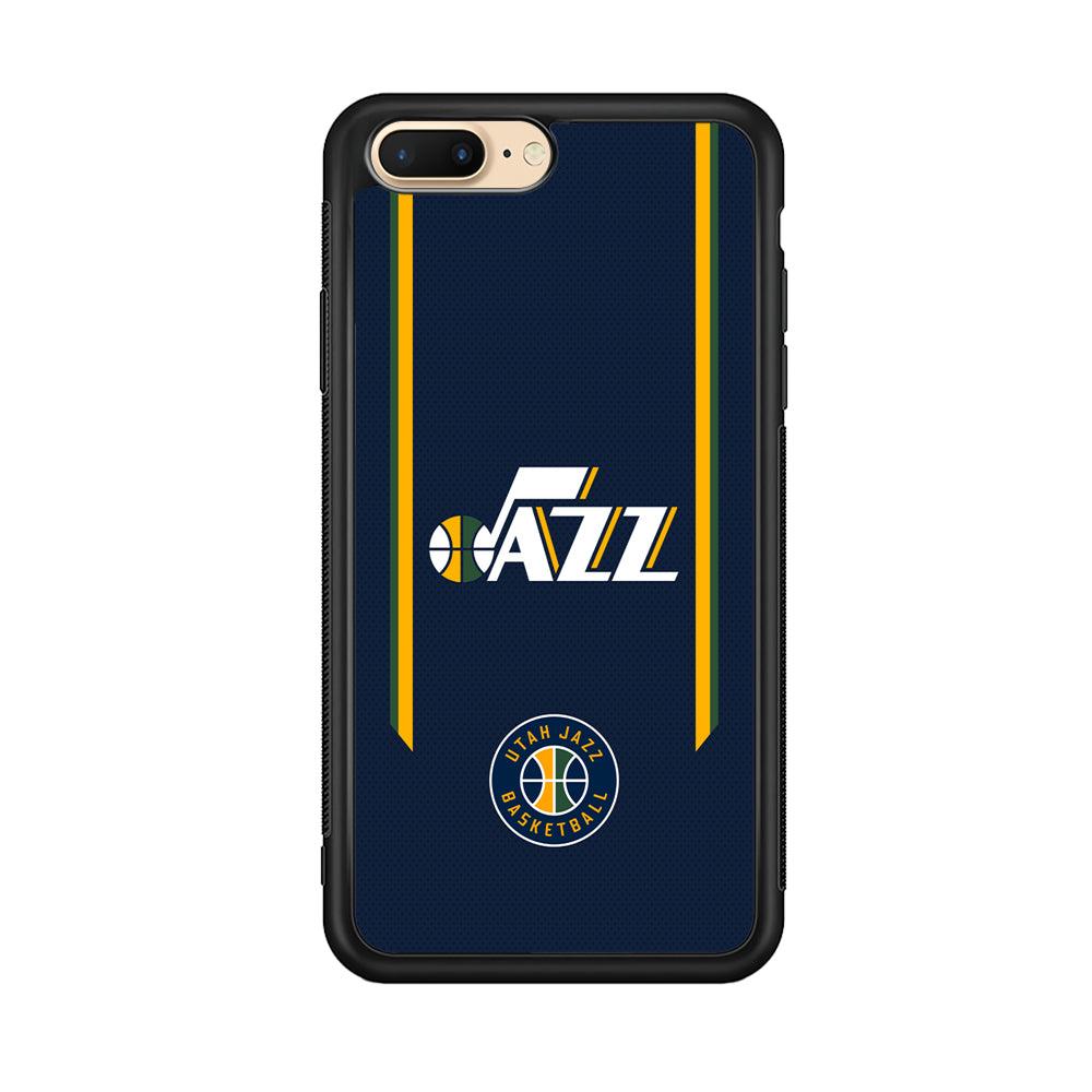 Utah Jazz Color to Inspire iPhone 8 Plus Case-Rubber Black (2D Case)-Oxvistore