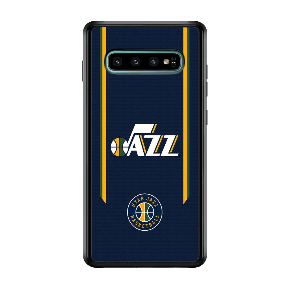 Utah Jazz Color to Inspire Samsung Galaxy S10 Case-Rubber Black (2D Case)-Oxvistore