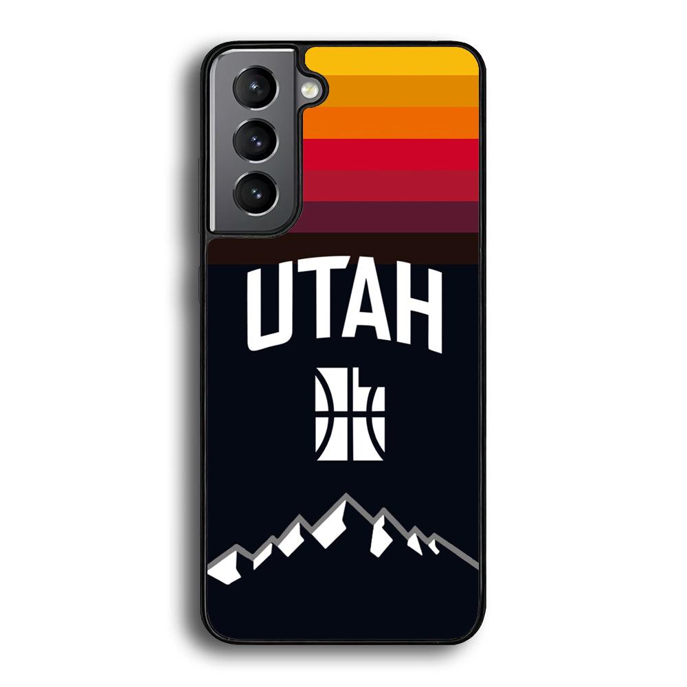 Utah Jazz Light Gradation Samsung Galaxy S22 Case-Rubber Black (2D Case)-Oxvistore