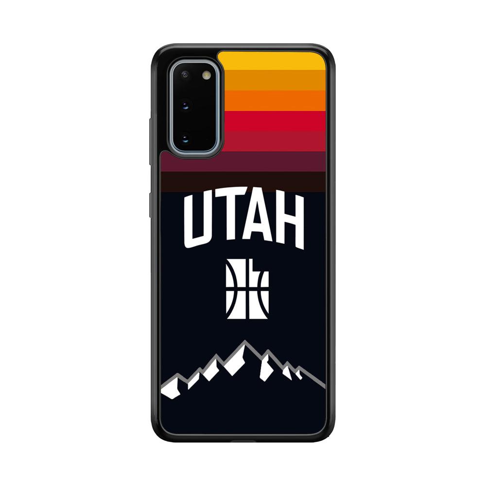 Utah Jazz Light Gradation Samsung Galaxy S20 Case-Rubber Black (2D Case)-Oxvistore