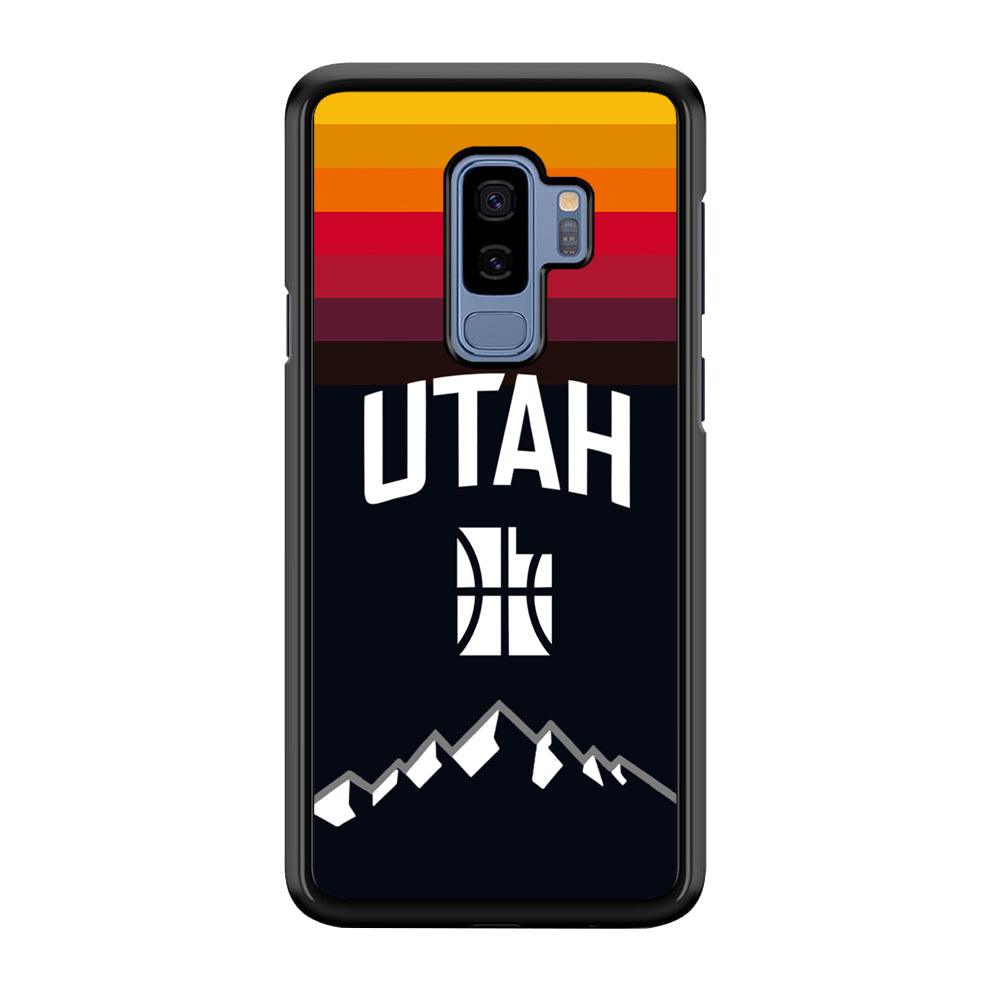Utah Jazz Light Gradation Samsung Galaxy S9 Plus Case-Rubber Black (2D Case)-Oxvistore