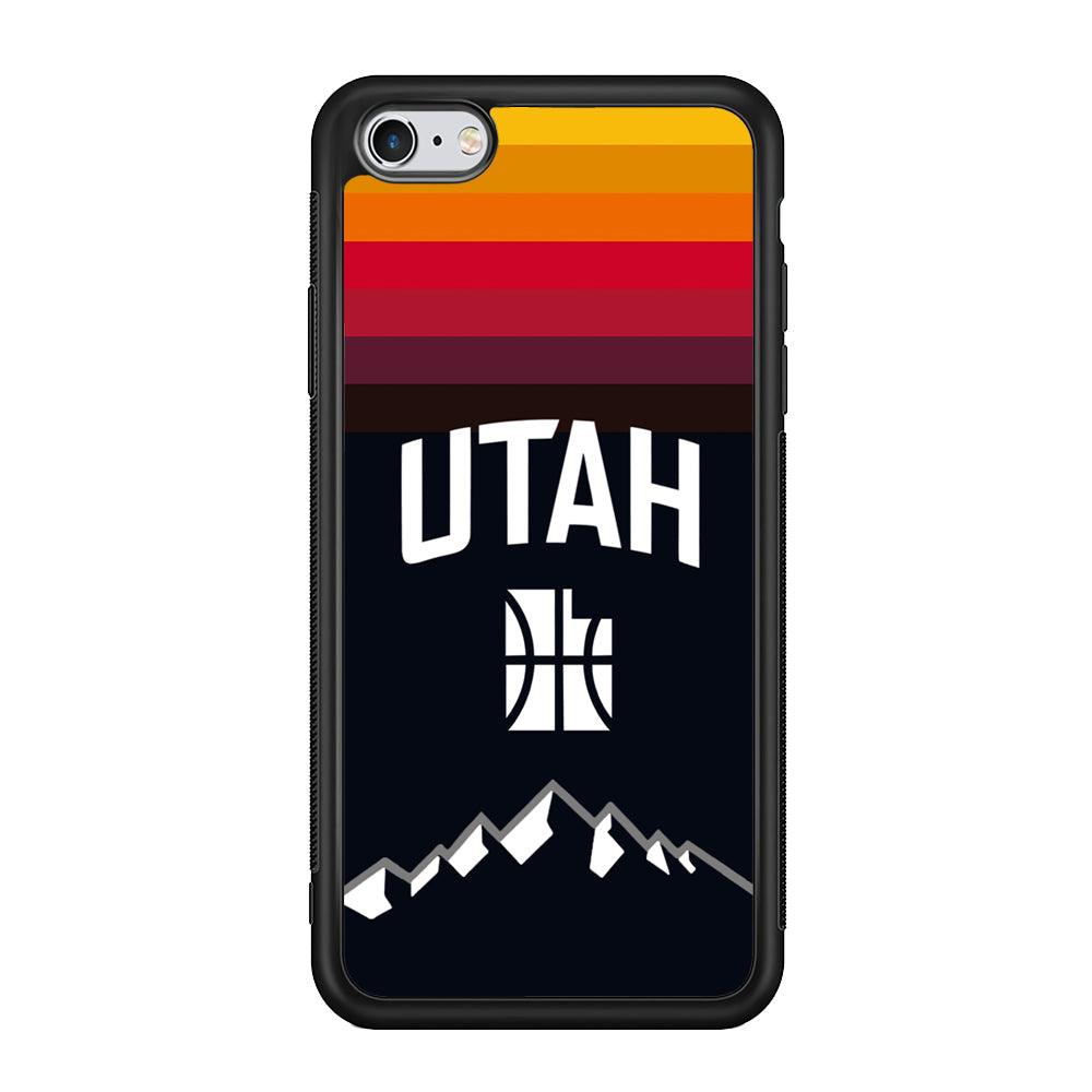 Utah Jazz Light Gradation iPhone 6 Plus | 6s Plus Case-Rubber Black (2D Case)-Oxvistore