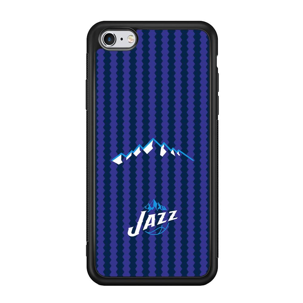 Utah Jazz Mount Logo Silhouette iPhone 6 | 6s Case-Rubber Black (2D Case)-Oxvistore