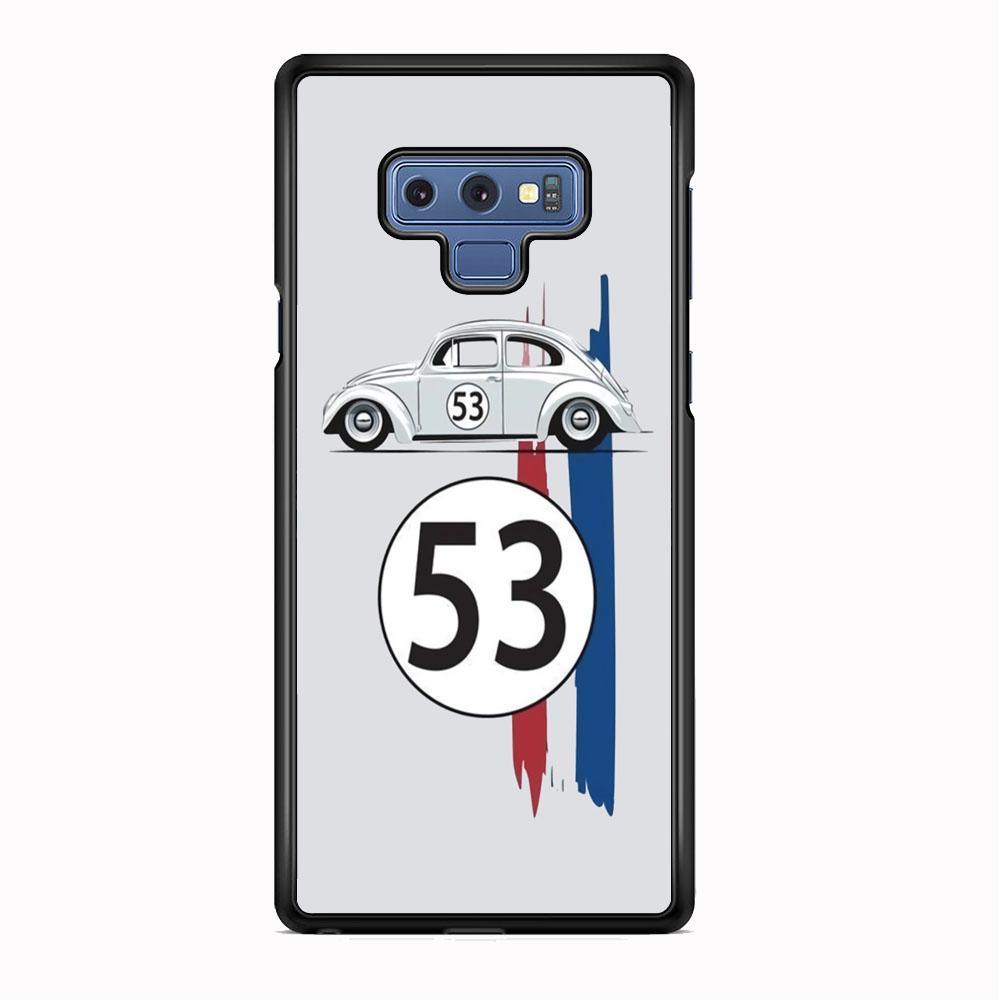 VW 53 Herbie Samsung Galaxy Note 9 Case-Rubber Black (2D Case)-Oxvistore