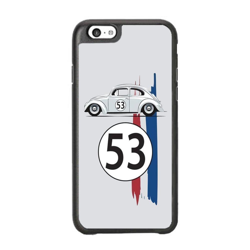 VW 53 Herbie iPhone 6 | 6s Case-Rubber Black (2D Case)-Oxvistore