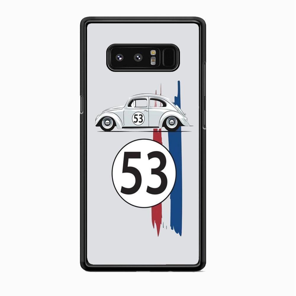 VW 53 Herbie Samsung Galaxy Note 8 Case-Rubber Black (2D Case)-Oxvistore