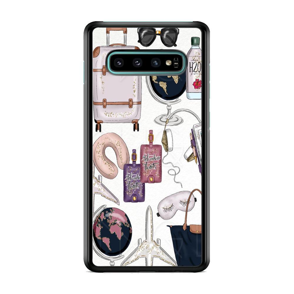 Vacation Begin Samsung Galaxy S10 Plus Case-Rubber Black (2D Case)-Oxvistore