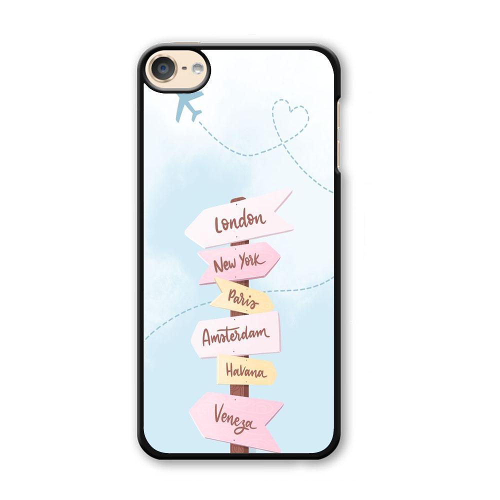 Vacation On The Way iPod Touch 6 Case-Plastic Black (2D Case)-Oxvistore