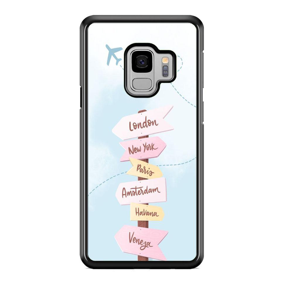 Vacation On The Way Samsung Galaxy S9 Case-Rubber Black (2D Case)-Oxvistore