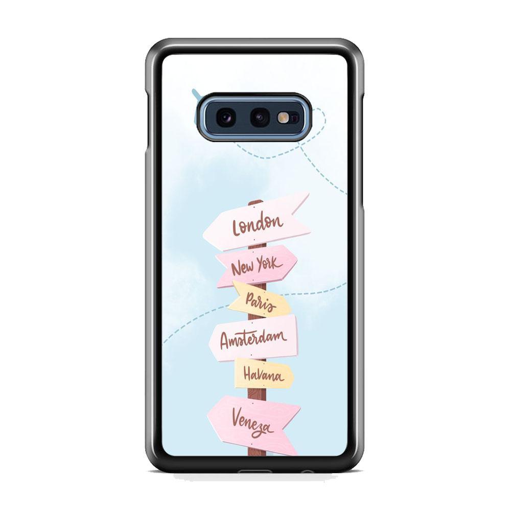 Vacation On The Way Samsung Galaxy S10E Case-Rubber Black (2D Case)-Oxvistore