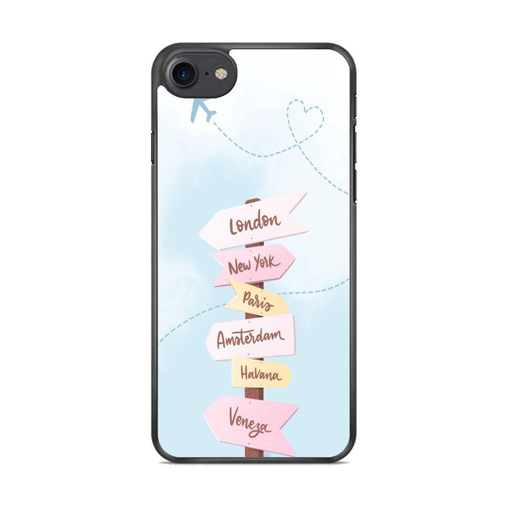 Vacation On The Way iPhone 7 Case-Rubber Black (2D Case)-Oxvistore