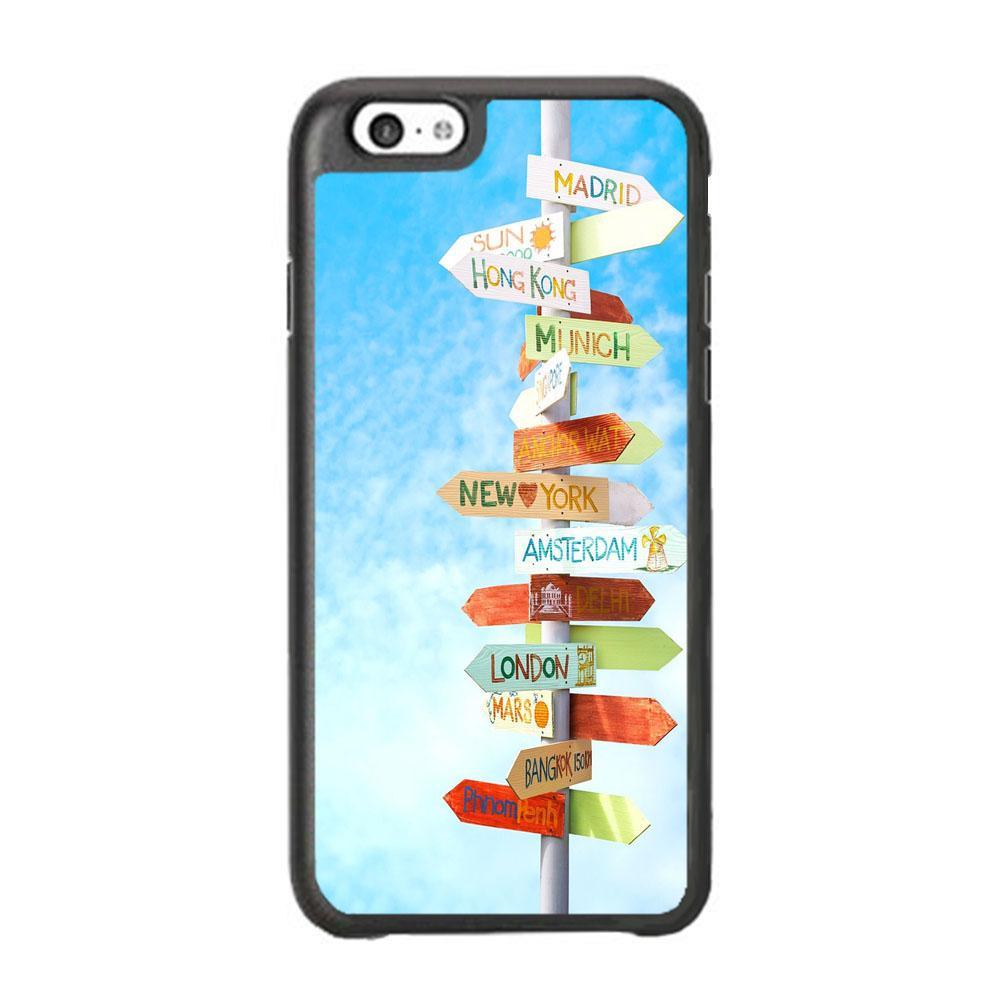 Vacation To The Next Destination iPhone 6 | 6s Case-Rubber Black (2D Case)-Oxvistore