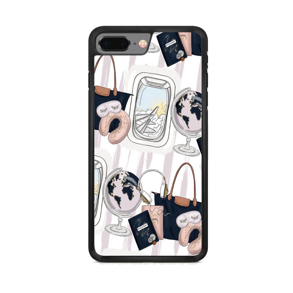 Vacation Tools iPhone 8 Plus Case-Rubber Black (2D Case)-Oxvistore