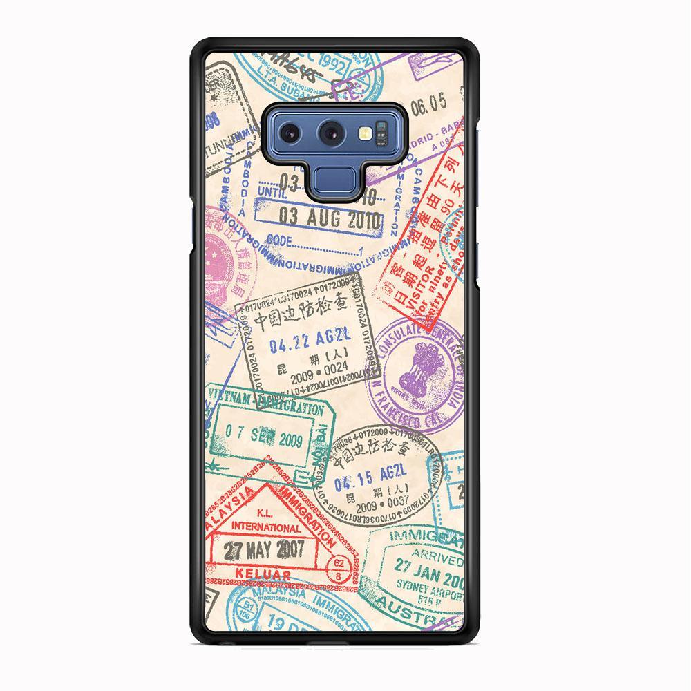 Vacation Visiting List Samsung Galaxy Note 9 Case-Rubber White (2D Case)-Oxvistore