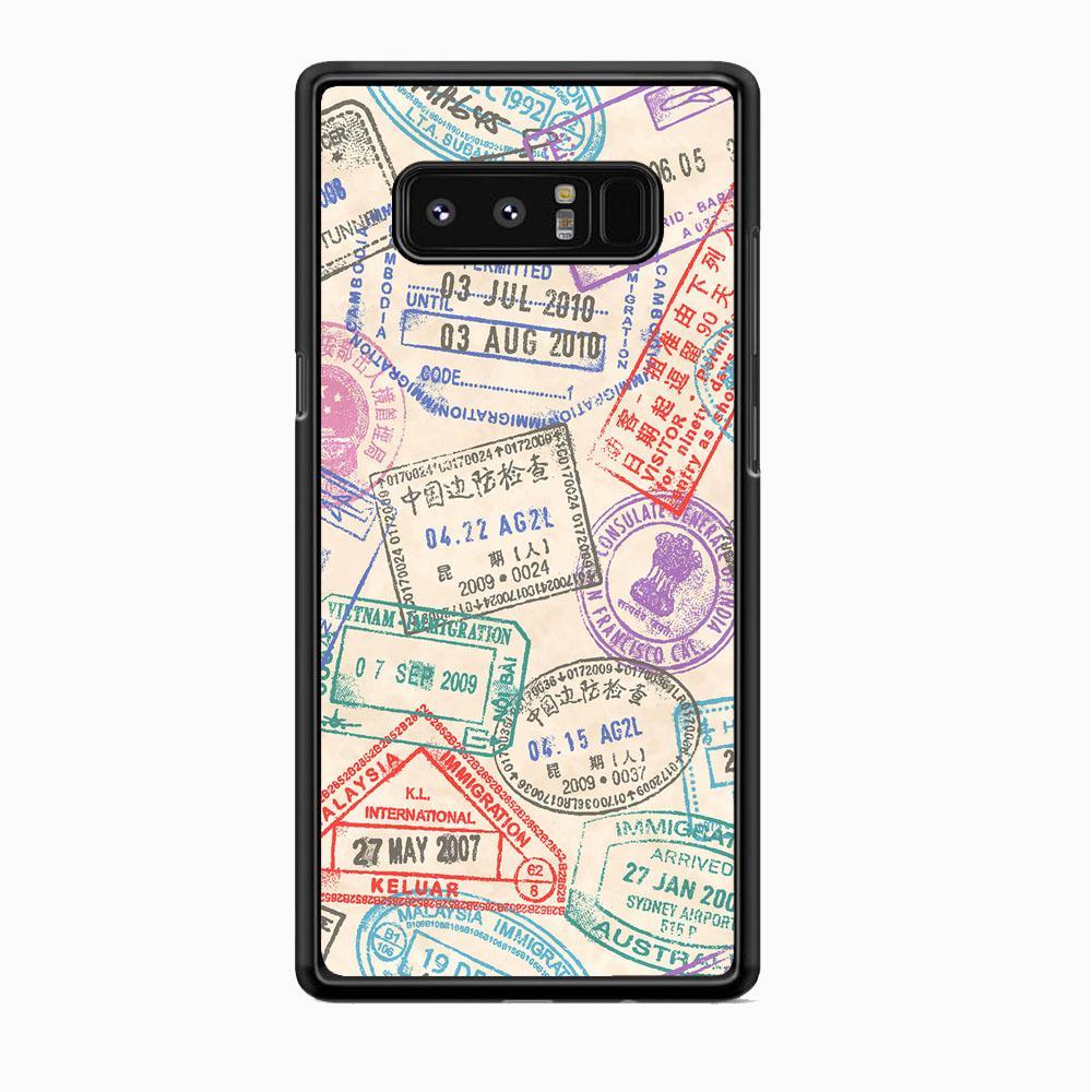 Vacation Visiting List Samsung Galaxy Note 8 Case-Rubber Black (2D Case)-Oxvistore