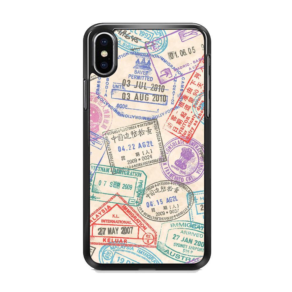 Vacation Visiting List iPhone X Case-Rubber Black (2D Case)-Oxvistore