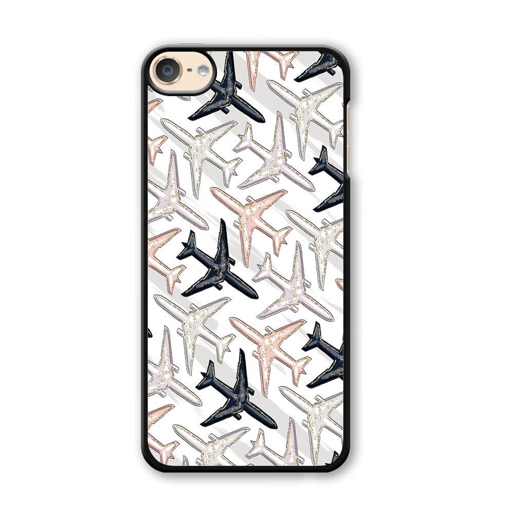 Vacation and Plane Traffic iPod Touch 6 Case-Plastic Black (2D Case)-Oxvistore