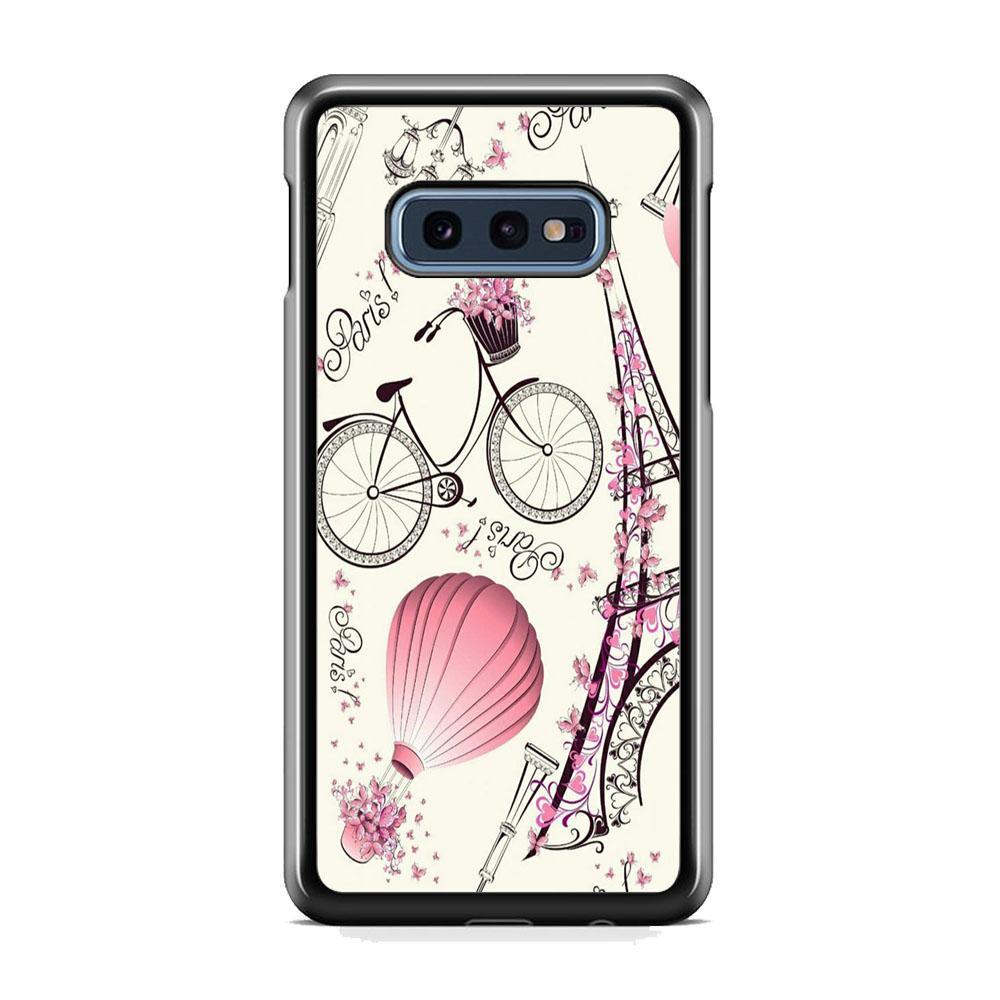 Vacation in Paris Samsung Galaxy S10E Case-Rubber Black (2D Case)-Oxvistore