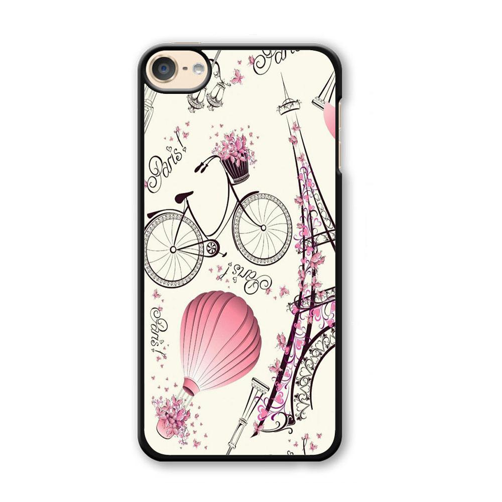 Vacation in Paris iPod Touch 6 Case-Plastic Black (2D Case)-Oxvistore