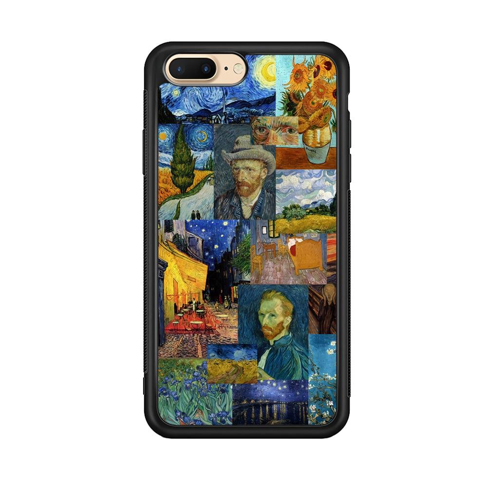 Van Gogh Destiny of Art iPhone 8 Plus Case-Rubber Black (2D Case)-Oxvistore