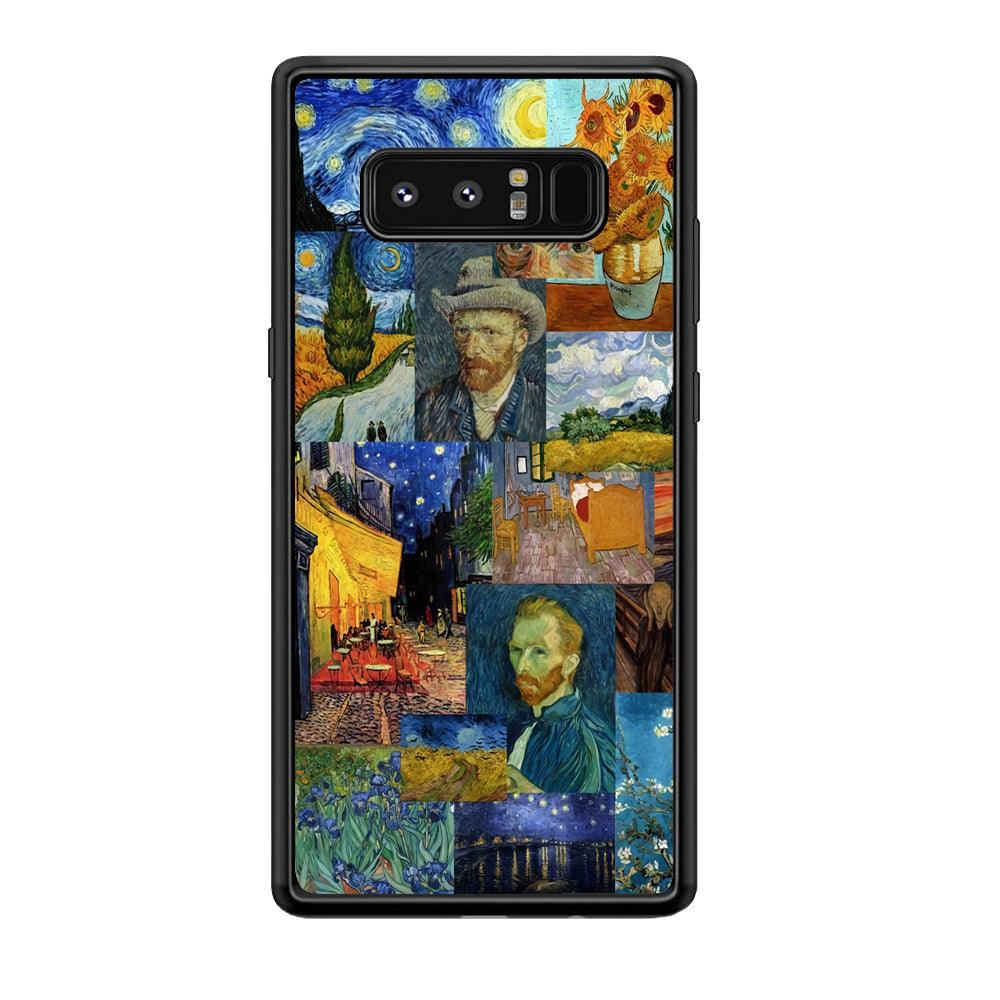 Van Gogh Destiny of Art Samsung Galaxy Note 8 Case-Rubber Black (2D Case)-Oxvistore