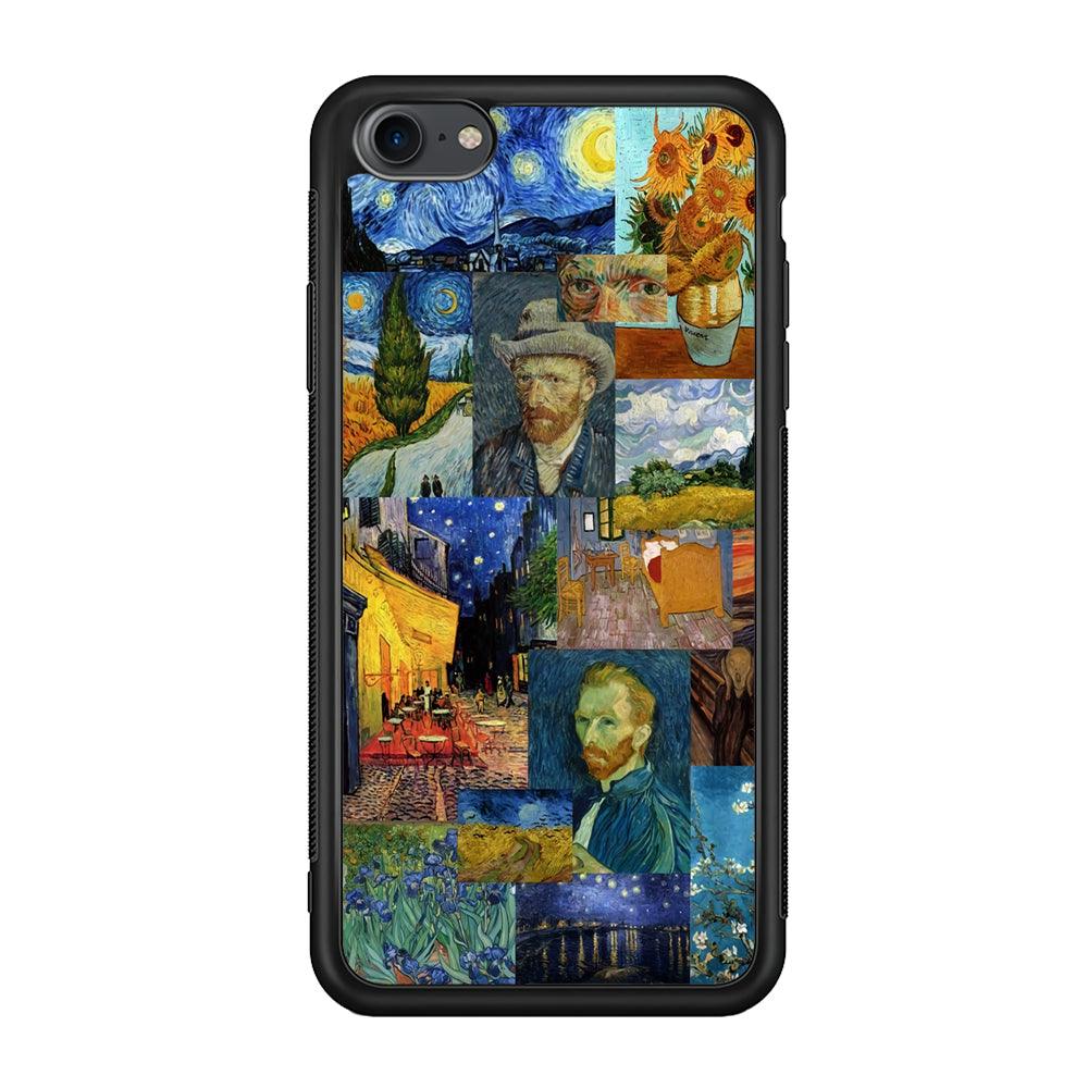 Van Gogh Destiny of Art iPhone 7 Case-Rubber Black (2D Case)-Oxvistore