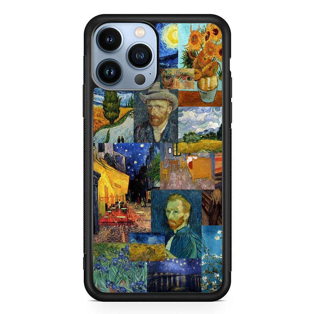 Van Gogh Destiny of Art iPhone 14 Pro Max Case-Rubber Black (2D Case)-Oxvistore