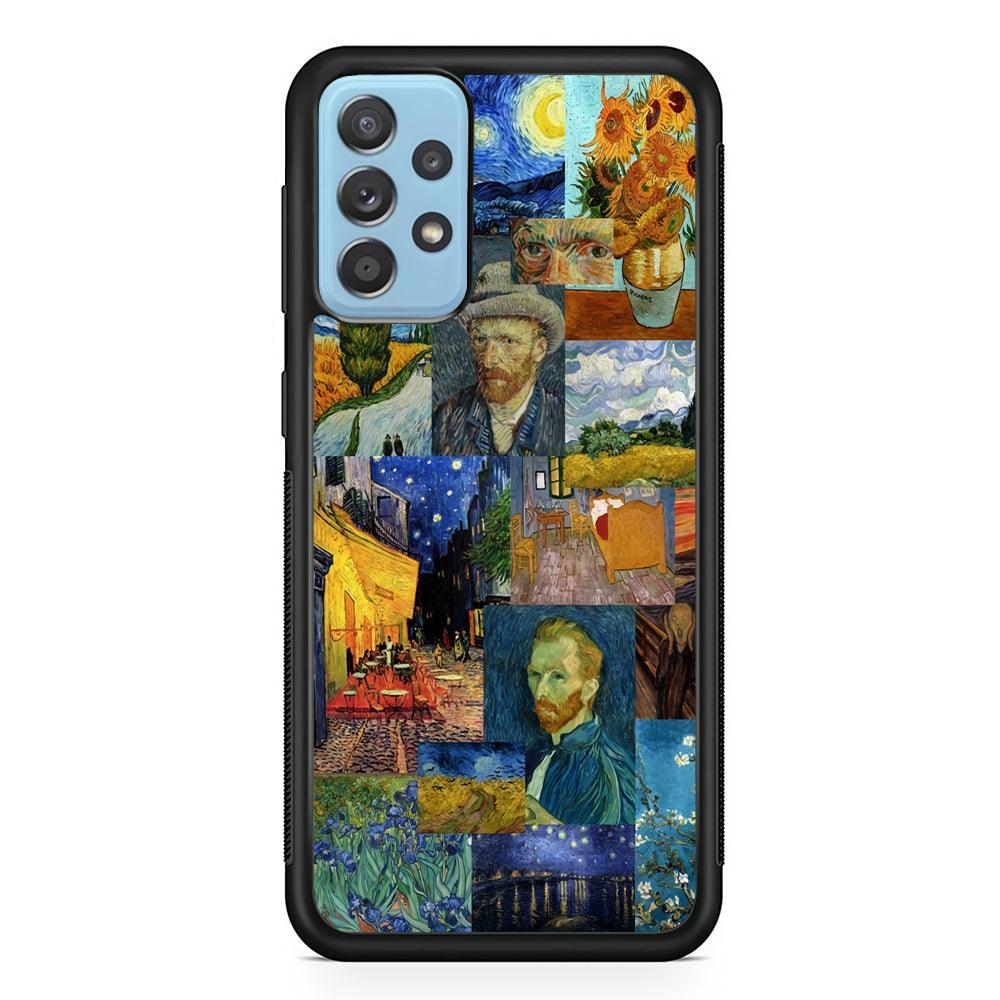 Van Gogh Destiny of Art Samsung Galaxy A72 Case-Rubber Black (2D Case)-Oxvistore