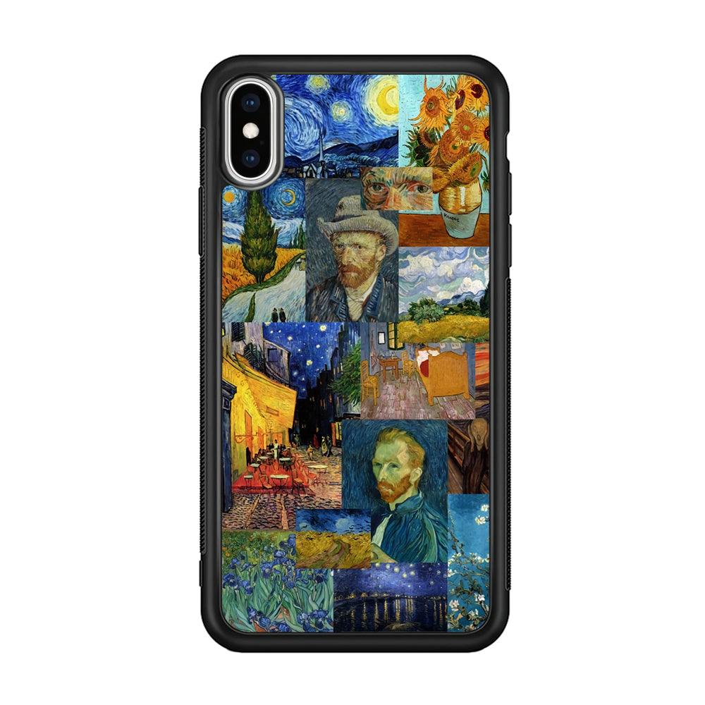 Van Gogh Destiny of Art iPhone Xs Max Case-Rubber Black (2D Case)-Oxvistore