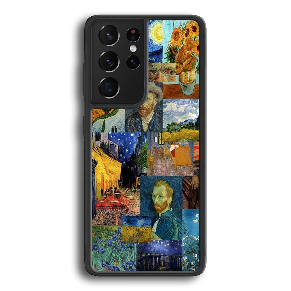 Van Gogh Destiny of Art Samsung Galaxy S22 Ultra Case-Rubber Black (2D Case)-Oxvistore