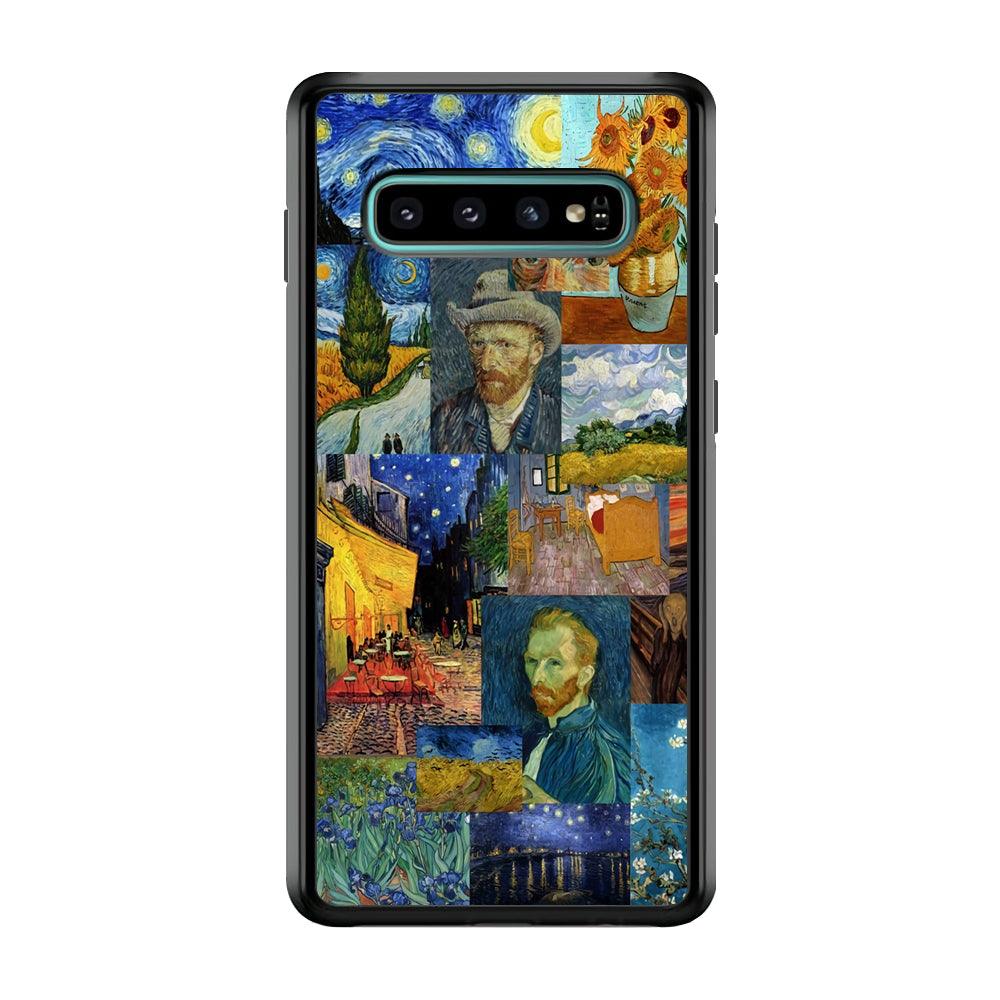 Van Gogh Destiny of Art Samsung Galaxy S10 Case-Rubber Black (2D Case)-Oxvistore