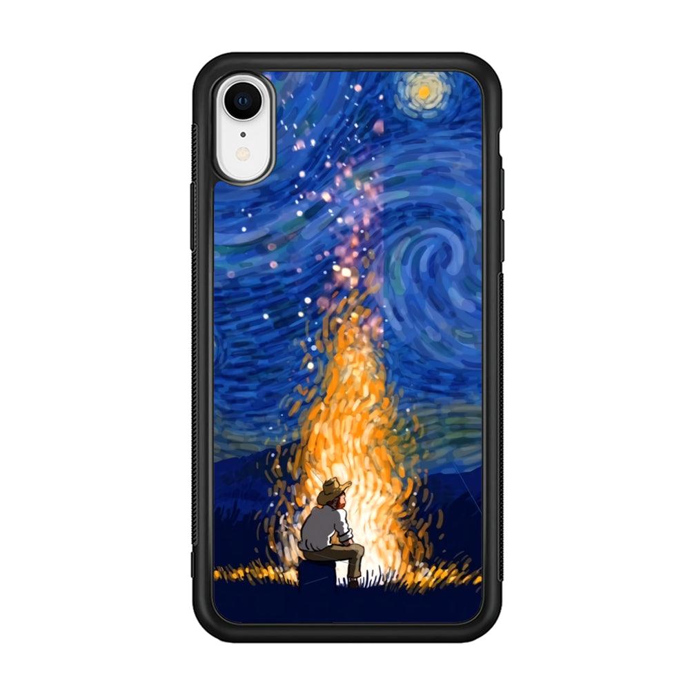 Van Gogh Ideas from Fire Flame iPhone XR Case-Rubber Black (2D Case)-Oxvistore