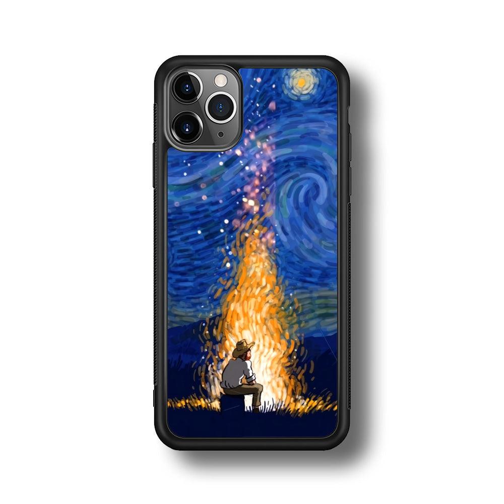 Van Gogh Ideas from Fire Flame iPhone 11 Pro Case-Rubber Black (2D Case)-Oxvistore