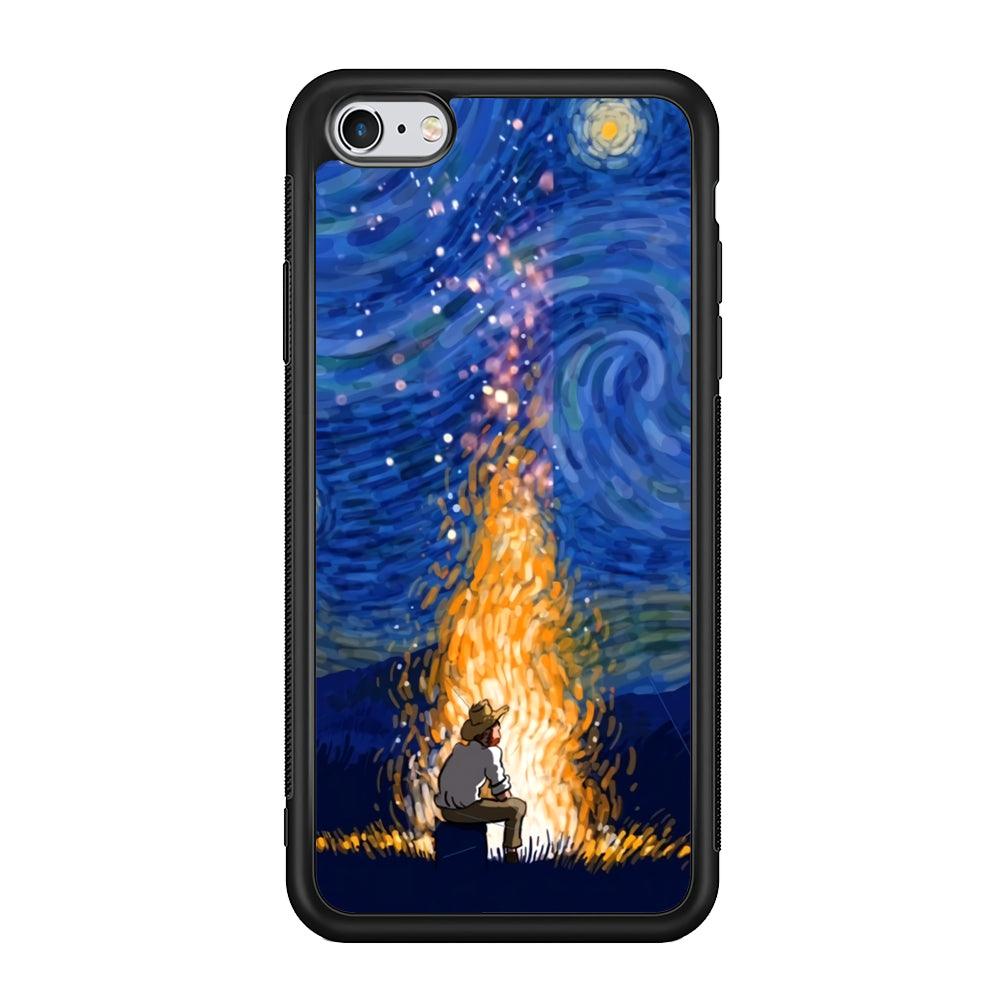 Van Gogh Ideas from Fire Flame iPhone 6 | 6s Case-Rubber Black (2D Case)-Oxvistore