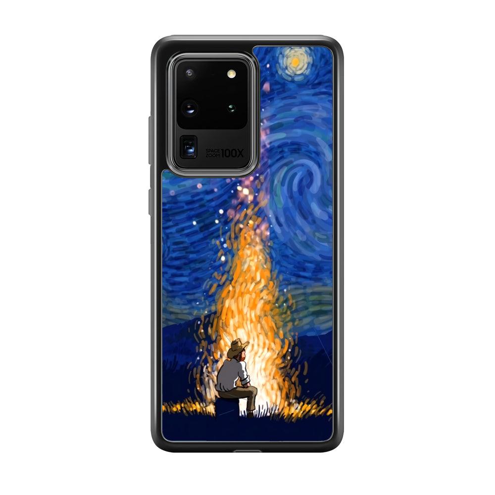 Van Gogh Ideas from Fire Flame Samsung Galaxy S20 Ultra Case-Rubber Black (2D Case)-Oxvistore