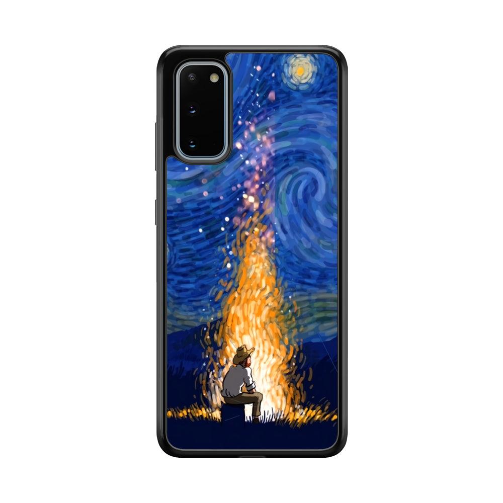 Van Gogh Ideas from Fire Flame Samsung Galaxy S20 Case-Rubber Black (2D Case)-Oxvistore