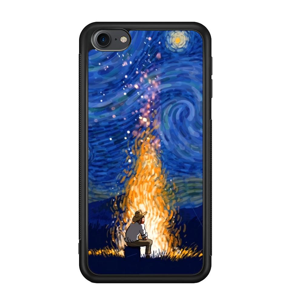 Van Gogh Ideas from Fire Flame iPod Touch 6 Case-Rubber Black (2D Case)-Oxvistore