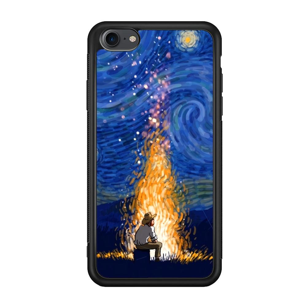 Van Gogh Ideas from Fire Flame iPhone 7 Case-Rubber Black (2D Case)-Oxvistore