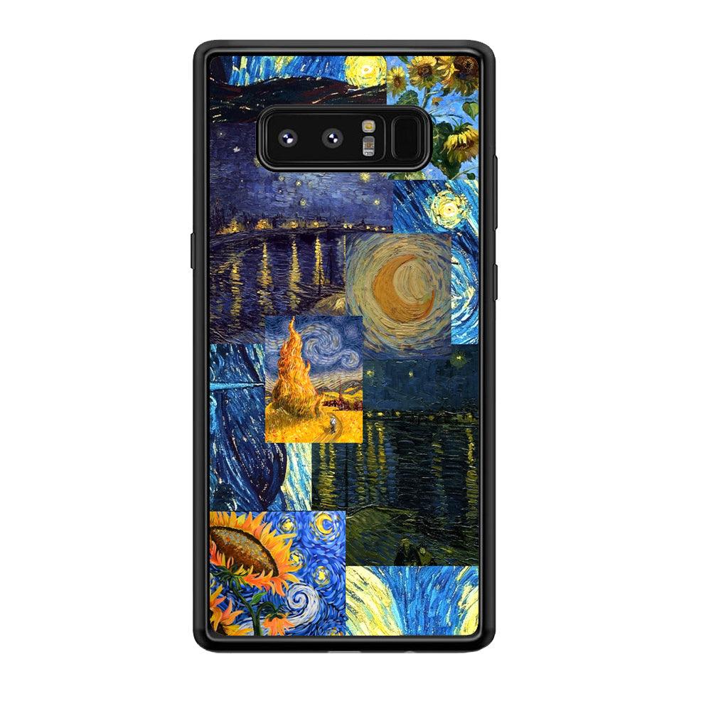 Van Gogh Millions of Stories Samsung Galaxy Note 8 Case-Rubber Black (2D Case)-Oxvistore