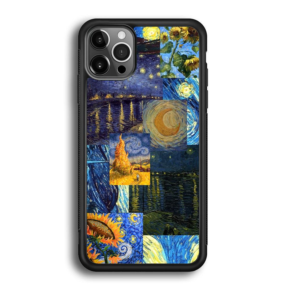 Van Gogh Millions of Stories iPhone 12 Pro Max Case-Rubber Black (2D Case)-Oxvistore