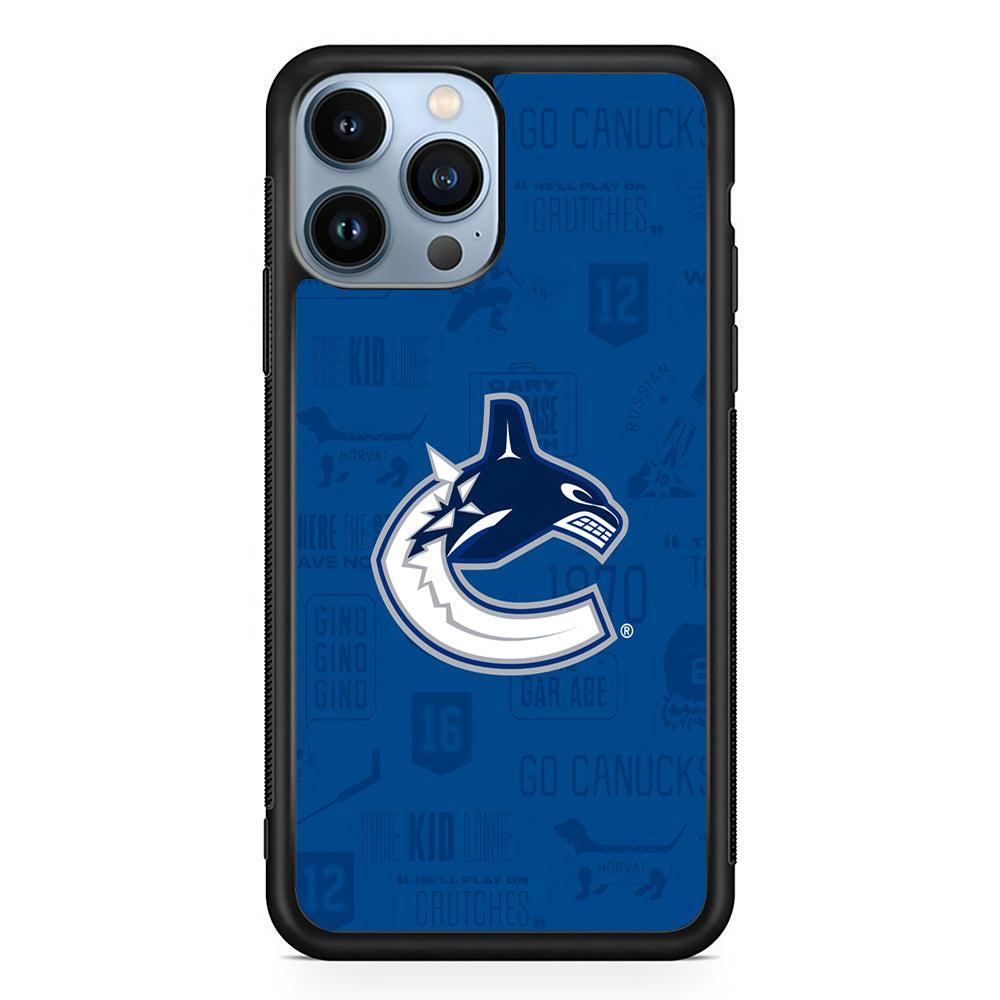 Vancouver Canucks Pattern 2D Rubber Phone Case-Black-Oxvistore