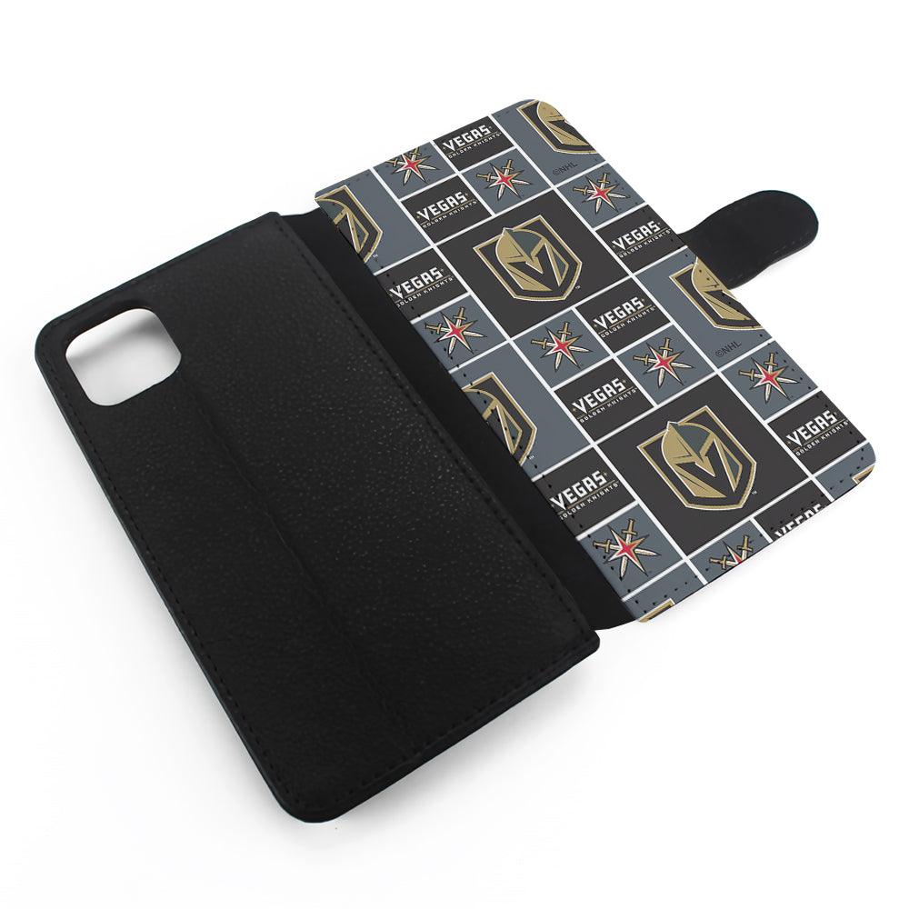 Vegas Golden Knights Pattern Flip Wallet Phone Case-Oxvistore