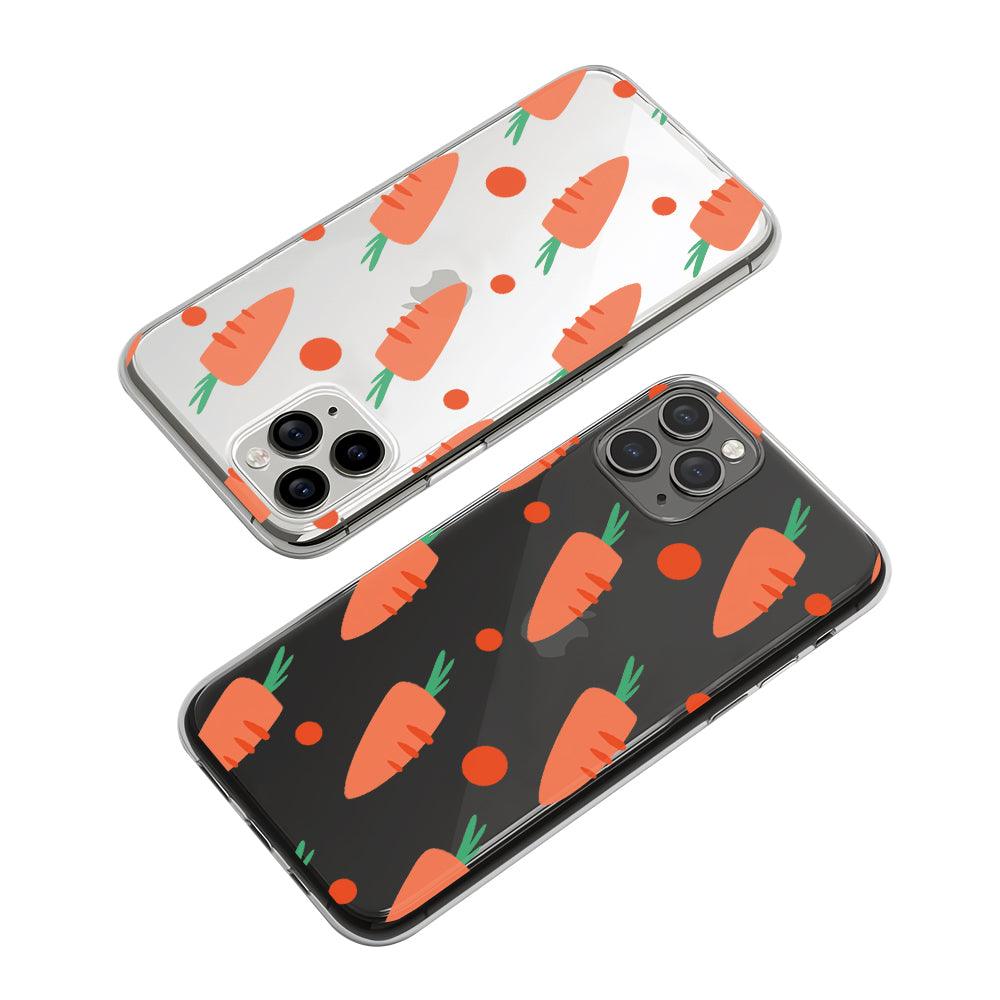 Vegetable Patern of Bright Carrot Clear Soft Case-Oxvistore