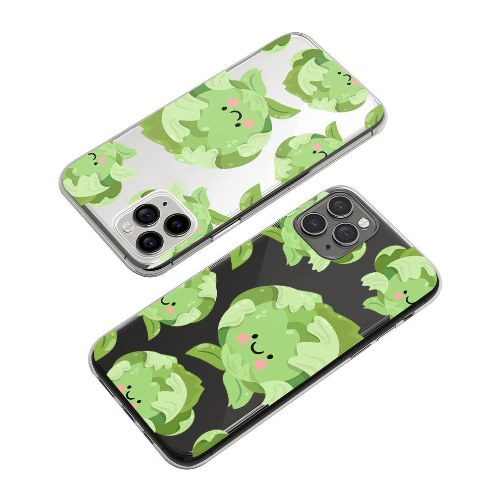 Vegetable Smiley Cabbage Clear Soft Case-Oxvistore
